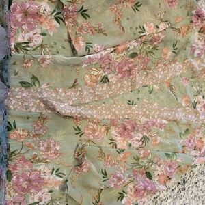 Floral Green and Pink Dress